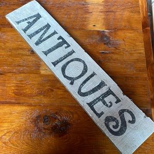 🌿 ANTIQUES Handmade Sign